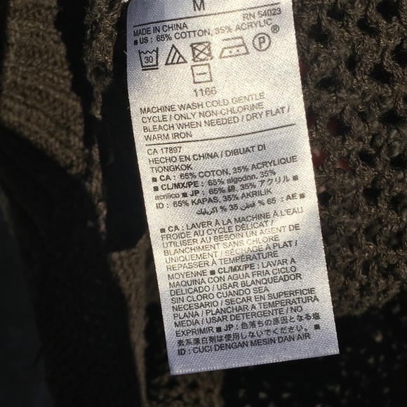 Crochet sheer sweater•medium•art green•NWOT - Picture 5 of 5